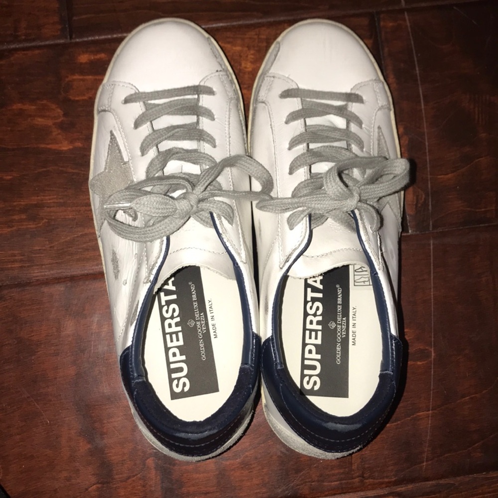 Golden Goose White and Gray Sneakers - Picture 4 of 6